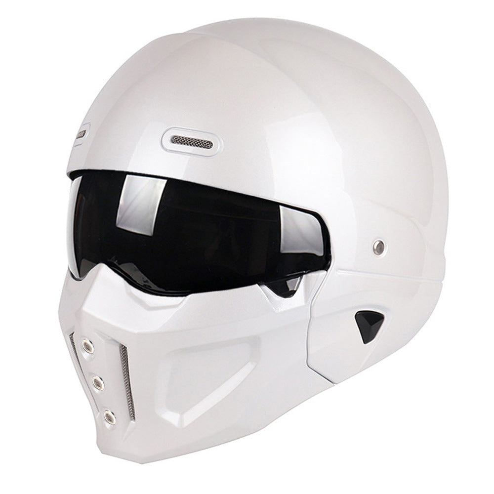 Switchback helmet in pearl white on a plain background